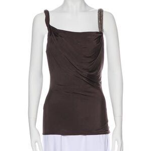 Roberto Cavalli Square Neckline Sleeveless Top
